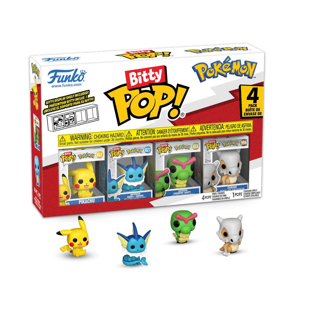 Blister 4 figuras Bitty POP Pokemon Pikachu
