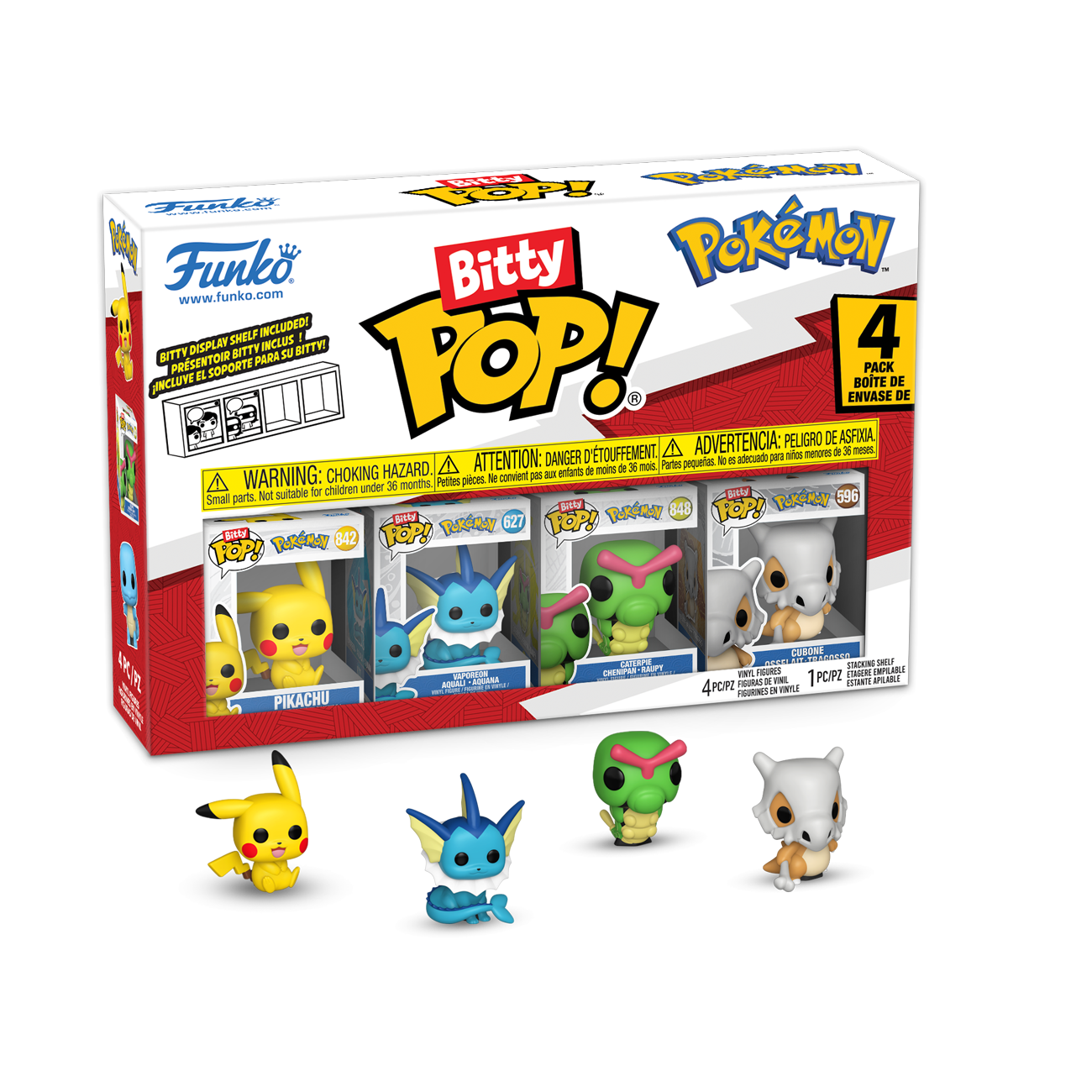 Blister 4 figuras Bitty POP Pokemon Pikachu
