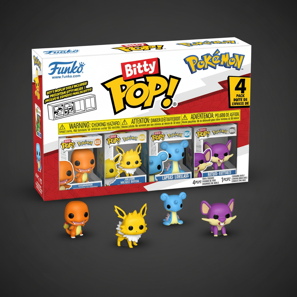 Bitty POP Pokémon Charmander Pack 4 Funko minifiguras — PokeLine