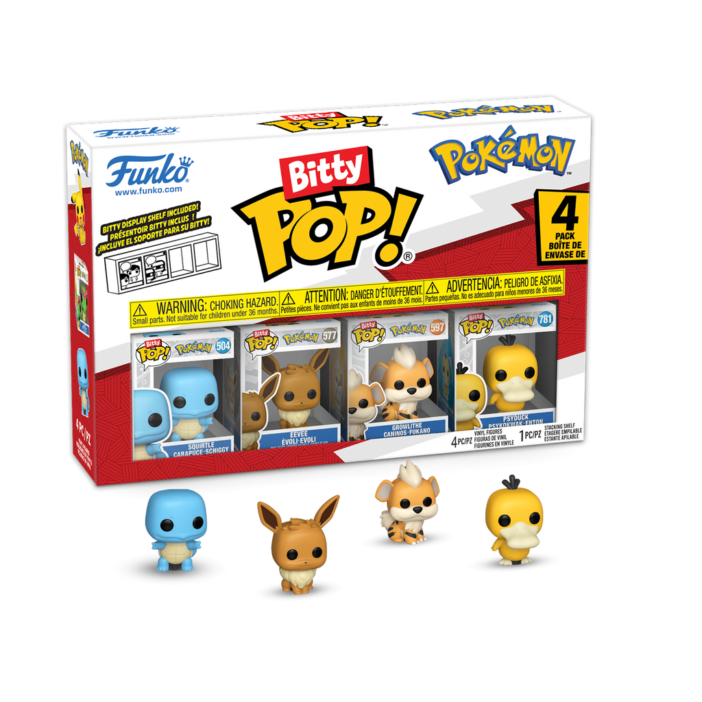 Blister 4 figuras Bitty POP Pokemon Squirtle