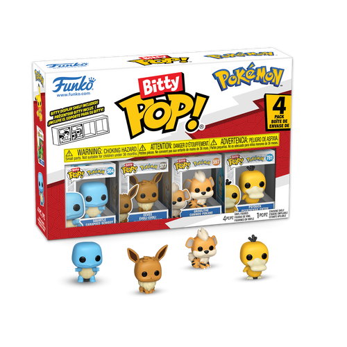 Blister 4 figuras Bitty POP Pokemon Squirtle