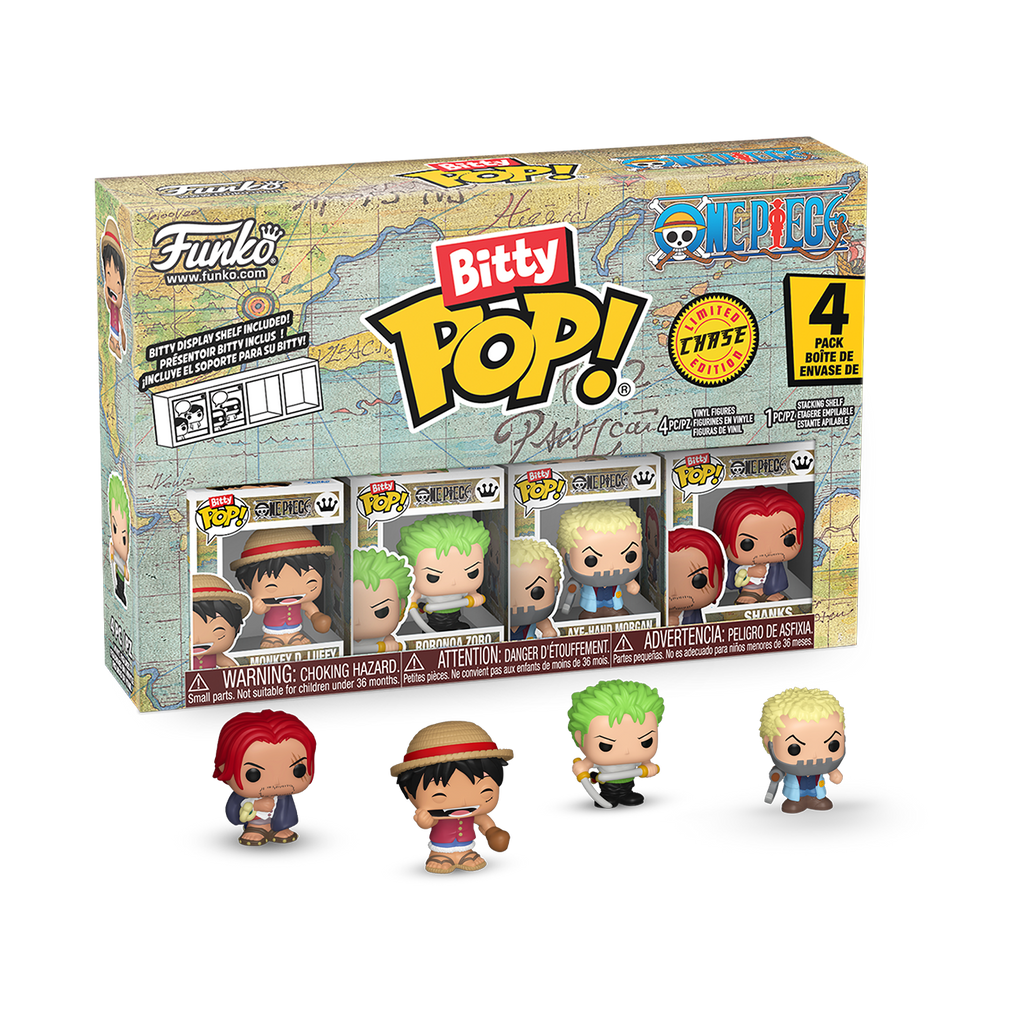 Blister 4 figuras Bitty POP One Piece Luffy