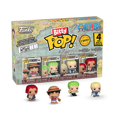 Blister 4 figuras Bitty POP One Piece Luffy