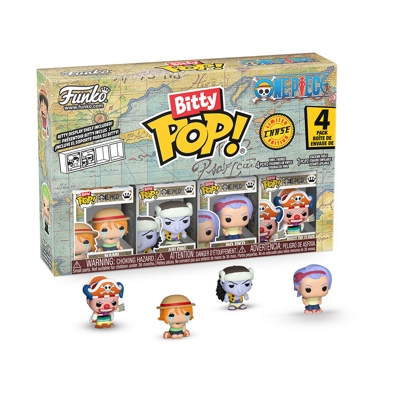 Blister 4 figuras Bitty POP One Piece Nami