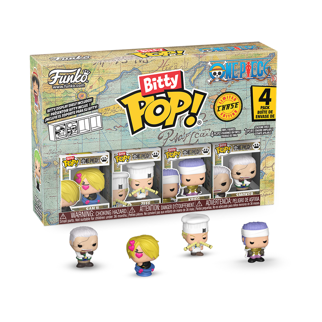 Blister 4 figuras Bitty POP One Piece Sanji