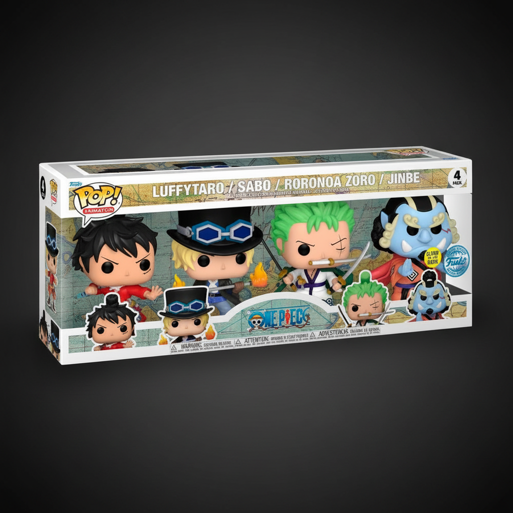 Bitty POP One Piece Pack 4 Exclusive Funko minifiguras — PokeLine