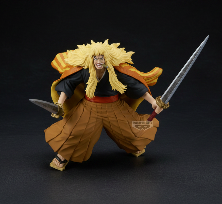 Figura Banpresto Shiki El León Dorado Battle Record One Piece 16cm